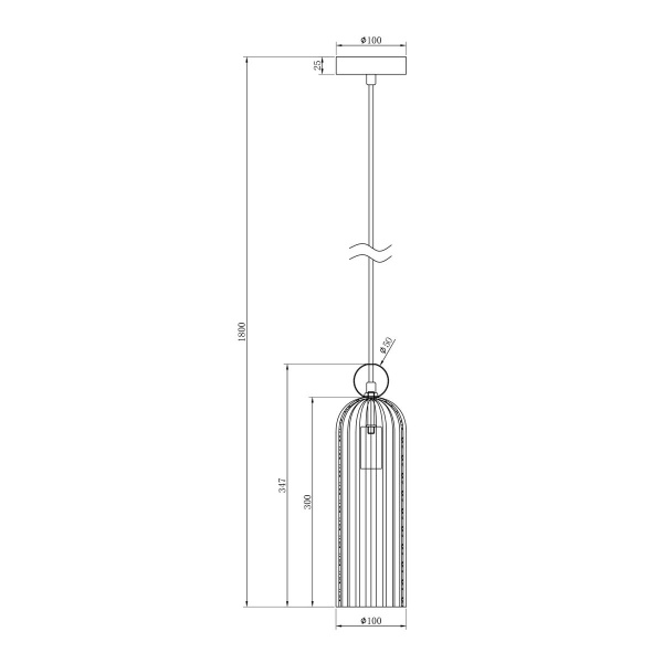 Подвесной светильник Maytoni Antic MOD302PL-01CG