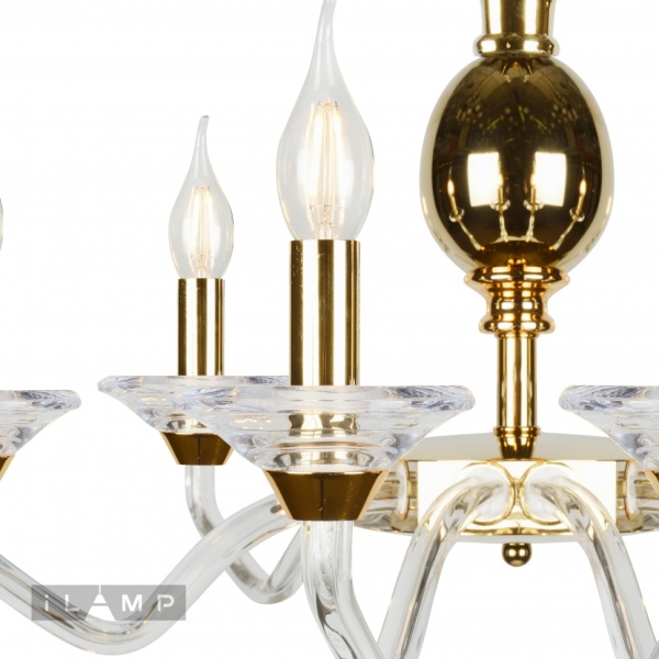 Подвесная люстра iLamp Flo YT2049-6 GD+Cear