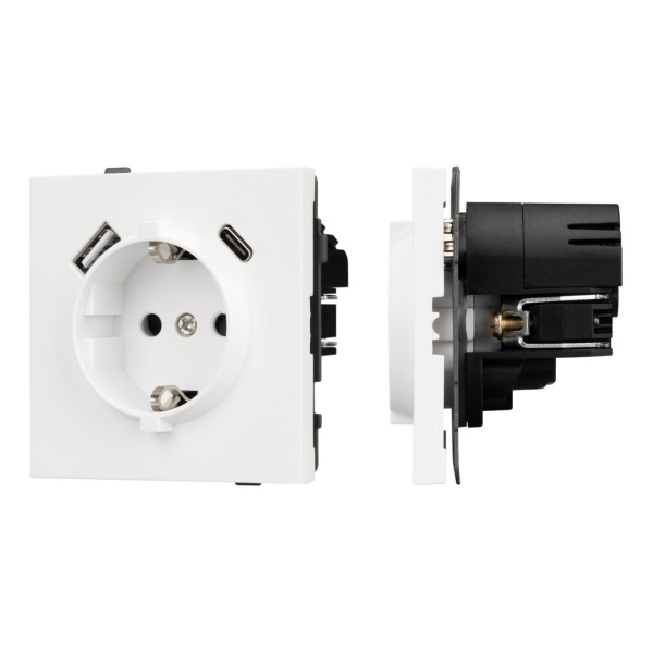 Механизм розетки с USB зарядкой SCT-TENDO-MUAC-SFPL-WH (230V, 16A) Arlight 054610
