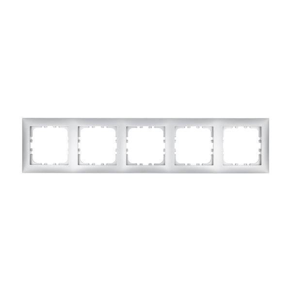 Рамка LK Studio 5-постовая (серебристый металлик) LK60 864503-1