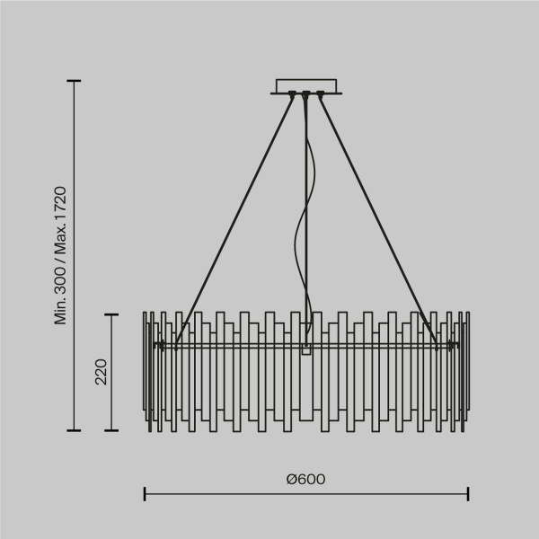 Подвесная люстра Maytoni Coliseo MOD135PL-08BS