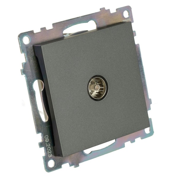 ТВ-розетка Stekker Катрин графит GLS00-7108-06 49419