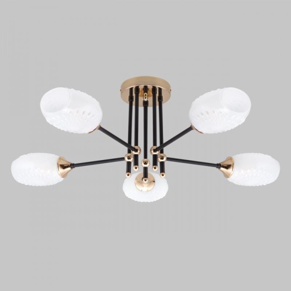 Потолочная люстра IMEX MD.4144-5-S-BK+FGD