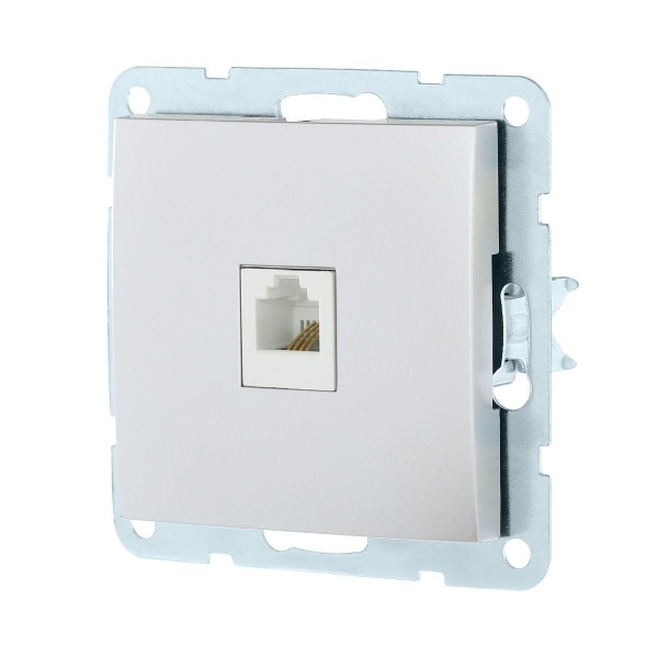 Розетка телефонная RJ-12 LK Studio LK60 серебристый металлик 865503-1 Розетка телефонная RJ-12 LK Studio LK60 серебристый металлик 865503-1