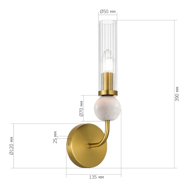 Бра ST Luce Medea SL1244.301.01 Бра ST Luce Medea SL1244.301.01