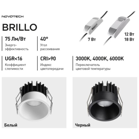 Встраиваемый светильник Novotech Brillo Wir 359861