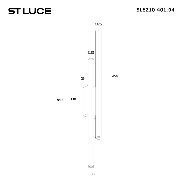 Настенный светодиодный светильник ST Luce Lilt SL6210.401.04