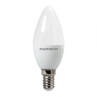 Лампа светодиодная диммируемая Thomson E14 6W 3000K свеча матовая TH-B2151