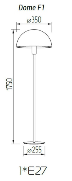 Торшер TopDecor Dome F1 12 R