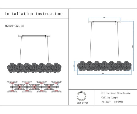 Люстра Kink Light Грея 07601-95L,36