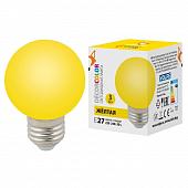 Лампа светодиодная (UL-00006961) Volpe E27 3W желтая LED-G60-3W/Yellow/E27/FR/С