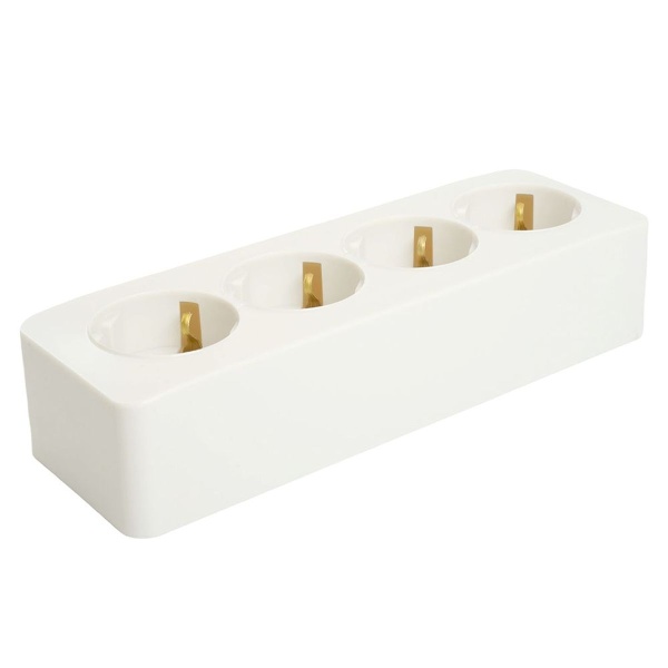 Розетка 4-местная 2P+PE Stekker София белый MST16-14-01 49308