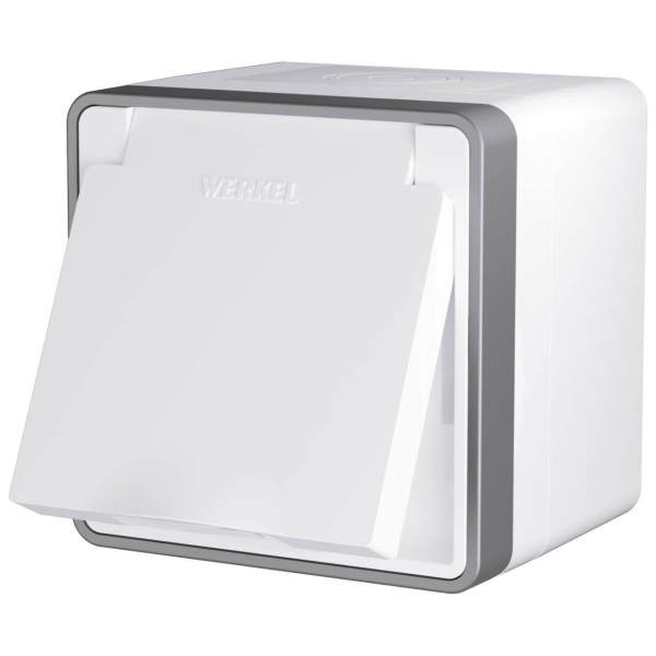 Розетка влагозащищенная с заземлением с защитной крышкой и шторками Werkel Gallant белый W5071201 4690389164583 Розетка влагозащищенная с заземлением с защитной крышкой и шторками Werkel Gallant белый W5071201 4690389164583