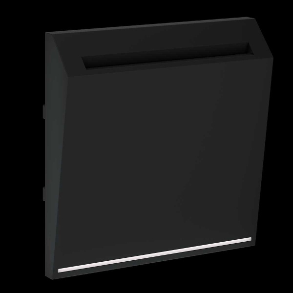 Накладка для выключателя карточного, S70 (черный матовый) Voltum VLS002608