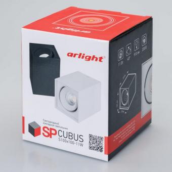 Потолочный светодиодный светильник Arlight SP-Cubus-S100x100WH-11W Day White 40deg 023081(2)
