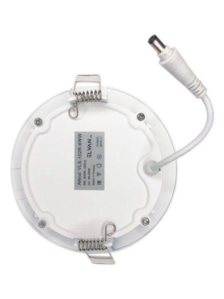 Встраиваемый светодиодный светильник Elvan VLS-102R-6W-WH-Wh