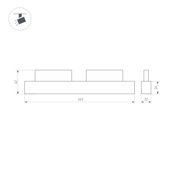 Трековый светодиодный светильник Arlight Mag-Orient-Dots-L465-16W Day4000-Mix 047138