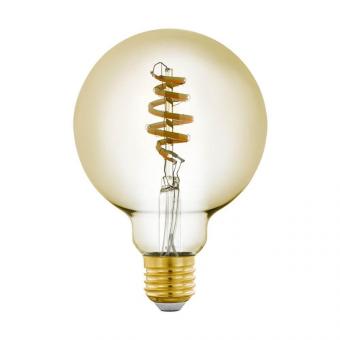 Лампа светодиодная филаментная диммируемая Eglo E27 5,5W 2200-6500K золотистая 12581