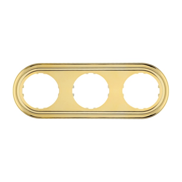 Рамка LK Studio 3-постовая круглая (золото) Vintage-Classic 889316-1