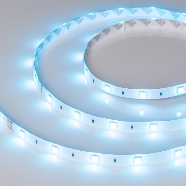 Светодиодная влагозащищенная лента Arlight 7,2W/m 30LED/m 5060SMD разноцветная 5M RTW-SE-B30-10mm 24V RGB 021732(2)