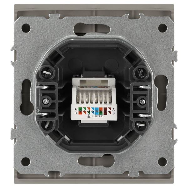 Розетка ЭРА Arktik 16-3107-07 информационная RJ45 титан Б0070480