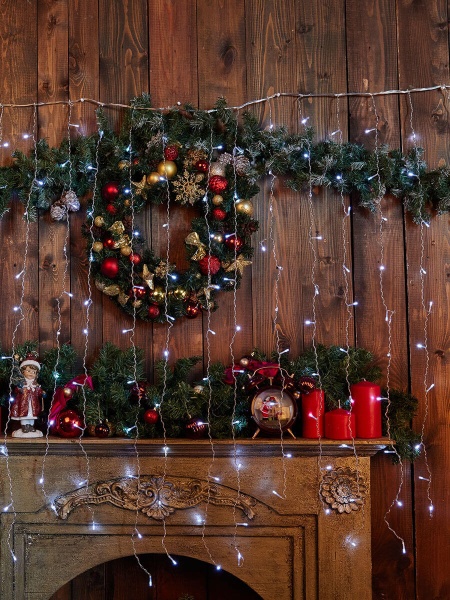 Светодиодная гирлянда Uniel занавес 220V теплый белый ULD-C1515-160/DTA Warm White IP20 UL-00005269