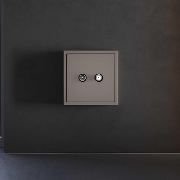 Накладка для розетки телевизионной оконечной TV+SAT, S70 (капучино) Voltum VLS001614