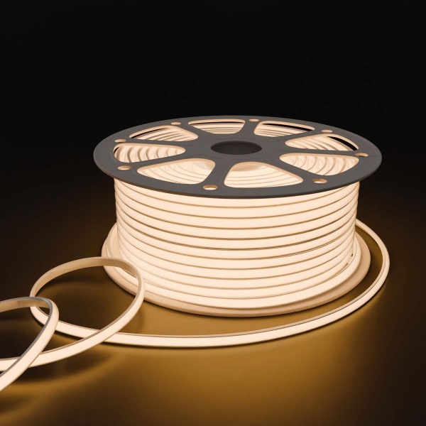 Светодиодная влагозащищенная лента Apeyron 11W/m 288LED/m COB теплый белый 50M 17-51