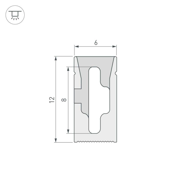 Профиль Arlight WPH-Flex-0612-Side-S8-5m White 040264