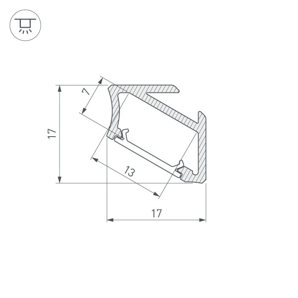 Профиль Arlight ALM-V60-2020 Anod 026693(1)