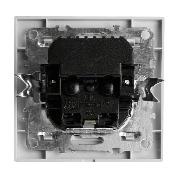 Розетка 1-местная Stekker, PST16-9016-01, 250В, 2.1А с USB+ type C Эрна, белый 50076