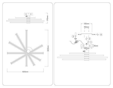Люстра Ambrella Light COMFORT FL6222
