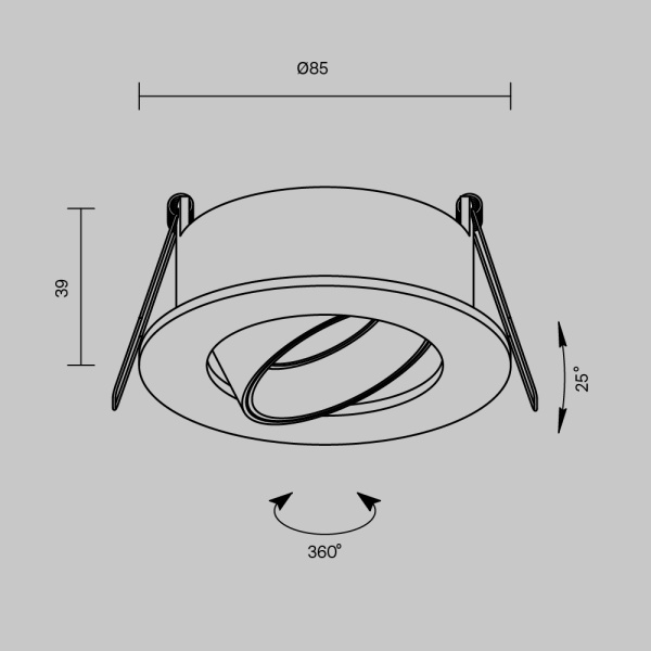 Встраиваемый светильник Maytoni Technical Wink DL061-GU10-W Встраиваемый светильник Maytoni Technical Wink DL061-GU10-W