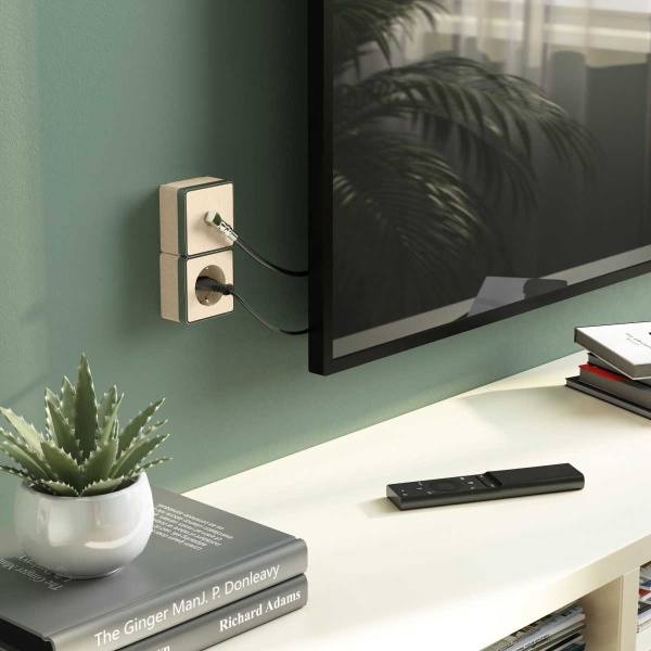 W5083010/ ТВ-розетка оконечная Gallant (шампань рифленый)