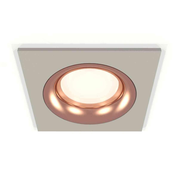 Комплект встраиваемого светильника Ambrella light Techno Spot XC7633006 SGR/PPG серый песок/золото розовое полированное (C7633, N7015)