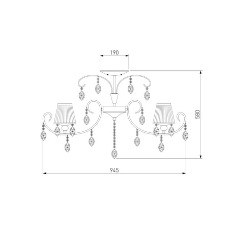 Подвесная люстра Eurosvet 10021/8 хром/прозрачный хрусталь Strotskis