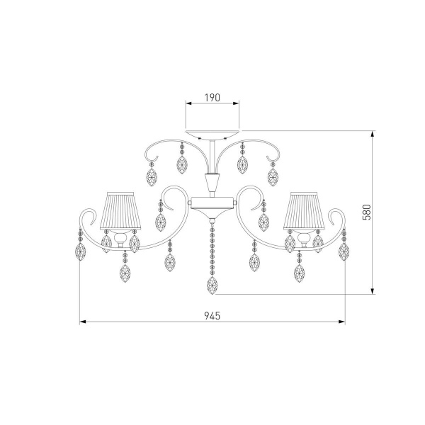 Подвесная люстра Eurosvet 10021/8 хром/прозрачный хрусталь Strotskis