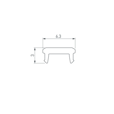 Рассеиватель Arlight SL-Bevel-W21-2000 Opal 043689