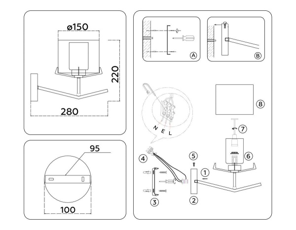 Бра Ambrella Light High Light Modern LH57010 Бра Ambrella Light High Light Modern LH57010