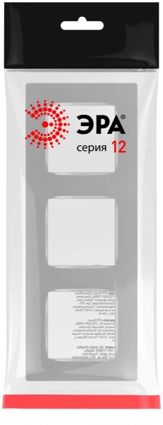 Рамка для розеток и выключателей ЭРА Серия 12 12-5203-03 на 3 поста, Классик, алюминий Б0067788