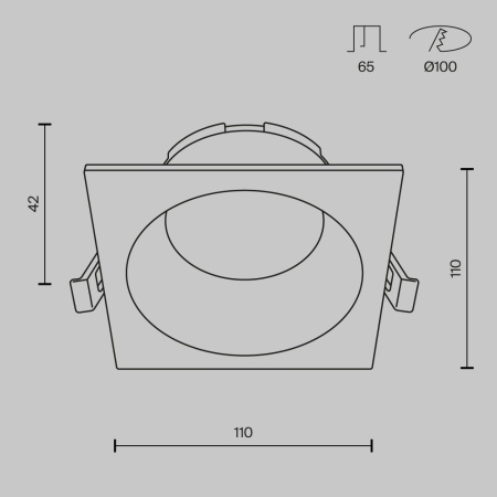 Встраиваемый светильник Maytoni Technical DL126-GX53-SQ-W