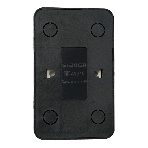 Розетка двойная 2P Stekker София черный MST10-12-02 49315
