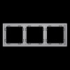 Рамка пластиковая S70 на 3 поста, (серый) Voltum VLS100316