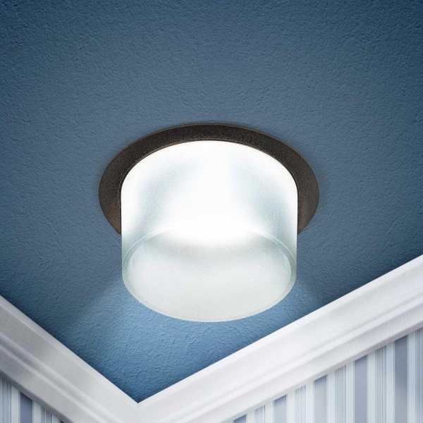 Светильник встраиваемый декоративный ЭРА DK106 BK под лампу MR16 GU5.3 черный Б0058428