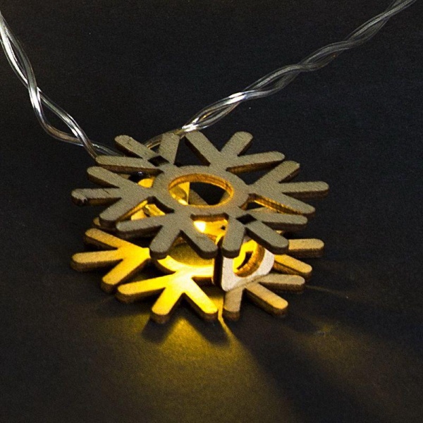 Cветодиодная гирлянда Sneha Снежинка 230V теплый белый статичный A-412