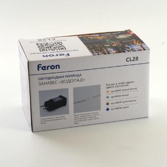 Светодиодная гирлянда Feron Занавес Водопад 230V синяя 8 режимов CL28 48606