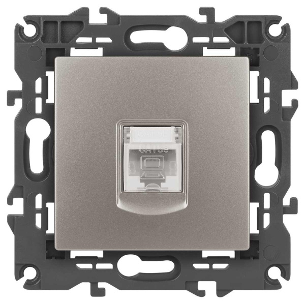 Розетка ЭРА Elegance 14-3107-16 RJ45, титан Б0065764