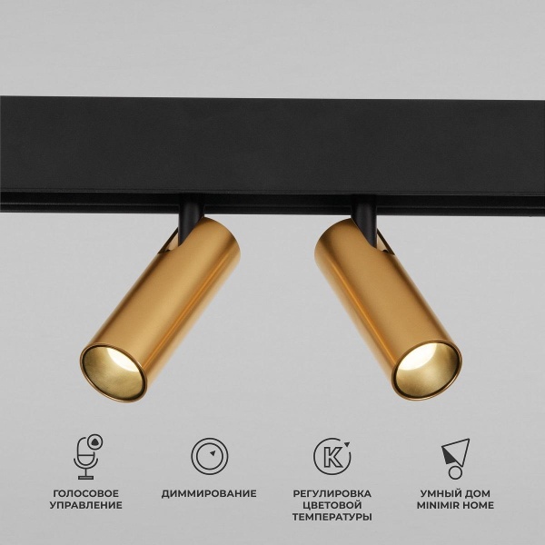 Трековый светодиодный светильник Elektrostandard Slim Magnetic Dim Dual 85056/01 латунь a063527 Трековый светодиодный светильник Elektrostandard Slim Magnetic Dim Dual 85056/01 латунь a063527
