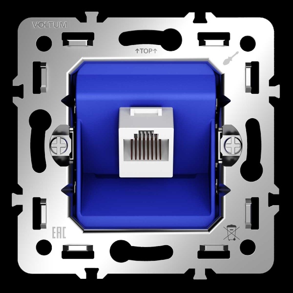 Механизм розетки компьютерной RJ45 кат.6 S70 Voltum VLS0601M
