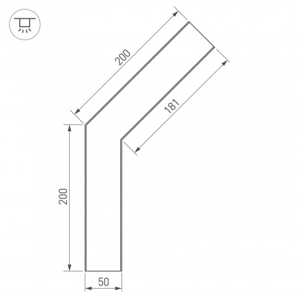 Коннектор угловой Arlight SL-Line-5035-135 030113